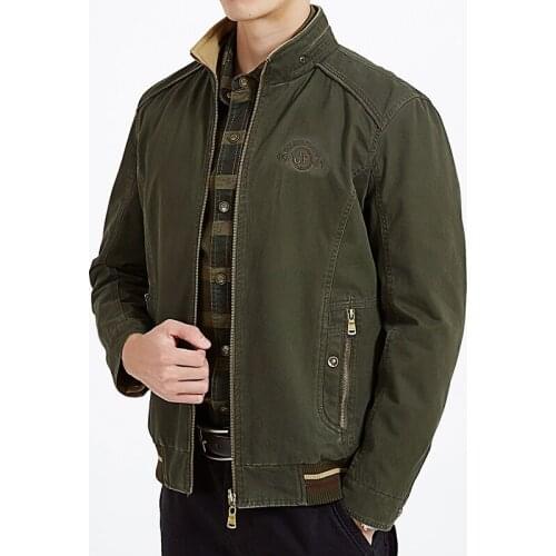 Autumn Winter Jacket Men Double-sided Military Coats Pure Cotton Windbreaker Mens Jacket Jaqueta Masculina Plus Size M-4XL