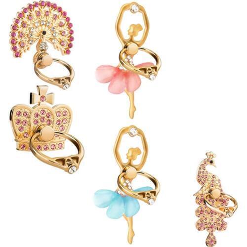 UVR Metal Diamond Finger Ring Smartphone Stand Holder Mobile Phone Holder Stand For iPhone Xiaomi Huawei All Smart Phone Mount