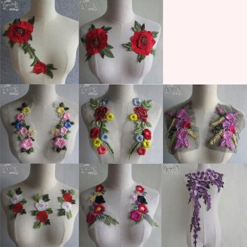 Fashion style Embroidery Applique Lace Collar 3d lace fabric Craft Neckline Sewing DIY Trim Clothing Decorate Accessory Supplies