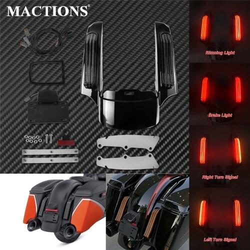 Motorcycle LED Light Rear Fender Fascia Set For Harley Touring 2014-2020 Street Electra Glide Road Glide Road King FLHR FLHTK