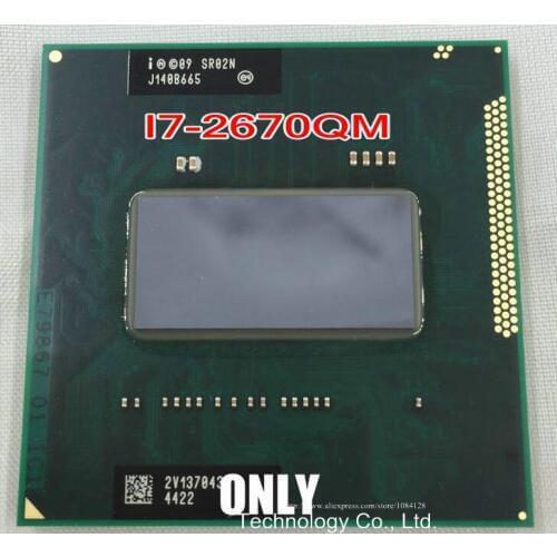 Original intel New CPU I7-2670QM SR02N I7 2670QM SRO2N 2.2G-3.1G/6M For HM65/HM67 Laptop Processor