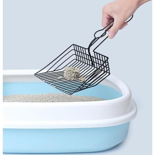 Pet Solid Metal Sifter Cat Stainless Steel Litter Scoop Pet Cleaning Supplies for Cats/Dogs Cat Sand Cleaning Sifter