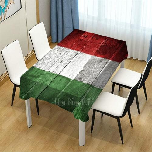 Flag Of Italy Design Rectangle Tablecloth Picnic Bbq Kitchen Dining Decor