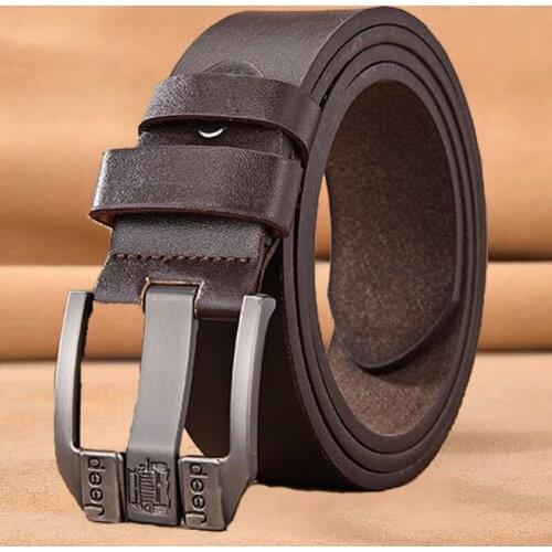 Leather Belt Fashion Vintage Metal Alloy Pin Buckle Waist Strap Belt for Jeans Male Luxury Designer Brand Belt 2021