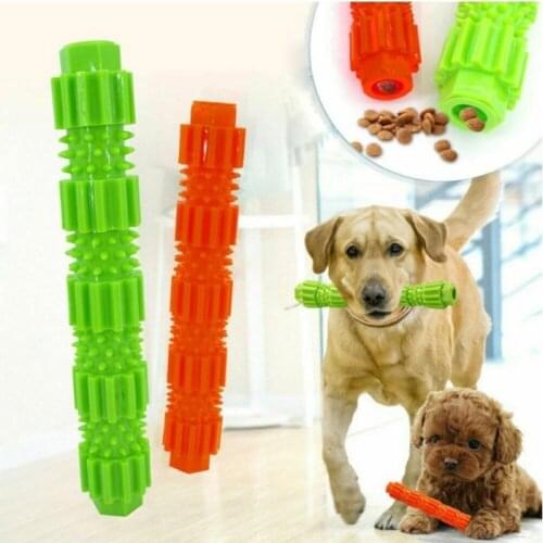 Dog Chew Toy Food Treat Dispensing Toys Pet Dog Teeth Cleaning Toy Rubber Toothbrush Rubber rod Dog toy for Puppy Small Dogs