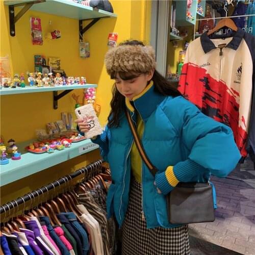 Make firm offers to han edition thread splicing more favors big pocket bread cotton-padded jacket