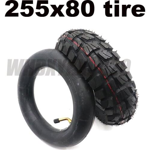 255x80 tire 255 * 80 outer tire inner tube with 90 degree 10 inch off-road tire for electric scooter speedual grace 10 zero 10X