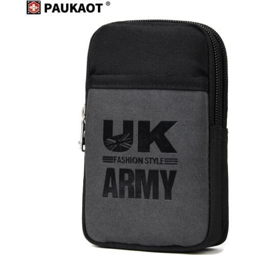 Casual Mens Fanny Pack Waist Belt Bag Phone Pouch Holder for Iphone / Samsung Belt Clip Bag Vertical Money Purse