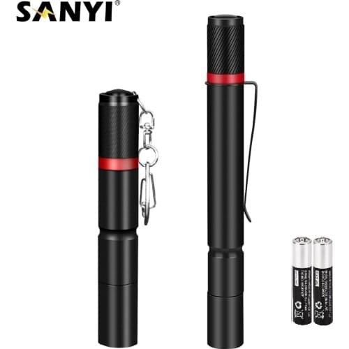 LED Mini Flashlight Key Chain Torch Pocket Clip Penlight Portable Lantern Waterproof Camping Flashlights Outdoors Lighting