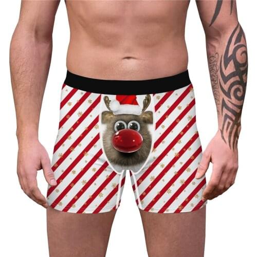 Brand New Mens Underwear Boxer Briefs Homme Boxershorts Men Print Christmas Holiday Funny Novelty Boxer Shorts Male Underpants