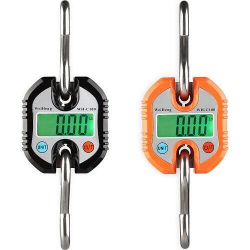 Heavyweight Digital Scale WH-C100 Portable Fishing Hunting Weighing Electronic Hook Scale Hanging Mini Crane Scale Weight Tools