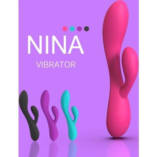 Rabbit vibrator Double motor g spot clitoris stimulator heating Silicone dildo Waterproof Adult sex toys for women