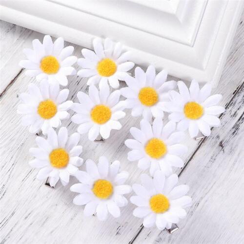 10pcs Daisy Hair Clips Cute Flower Shape Hair Pins Hair Barrettes Decorative Hair Clips Hair Styling Accessories for Women Girls
