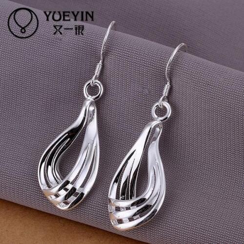 Fashion silver jewelry Dangle earrings for women wedding jewelry Long Earrings brincos Vintage High quality water drop earrings