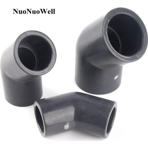 1pc ANSI Inner Dia 21.34~141.3mm Hi-Quality UPVC Connectors 45 Degree Elbow Joints Home Garden Irrigation Water Pipe Connector