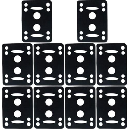 10 Pieces Skateboard Riser Pad 4mm Shock Pads Longboard Rise Pads Skateboard Shock Pads Soft Longboard Shockpads