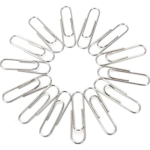 WANGLUFEI 20PCS Mini Stainless Steel Paper Clips Office Stationery Binding Supplies School Stationery Marking Clips Accessories
