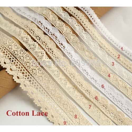 2yrds/lot 100% cotton lace Fabric furnishing warp knitting Embellishments for cloth or bag Trim laces DIY scrapbooking(aa-4486)