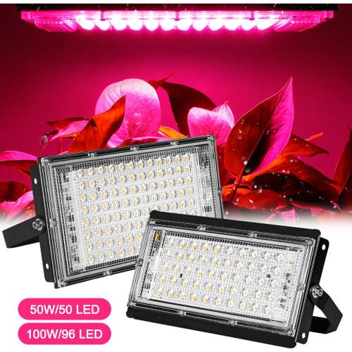 50 LED/96 LED Plant Flood Light 180-degree Adjustable Greenhouse Vegetable Seedling Pink Light Growth Plant Lighting Phyto Lamp