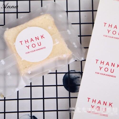 80pcs/lot Gift Packaging Round red black thank youu sealing paste sticker "thank you"packaging sticker Baking decoration