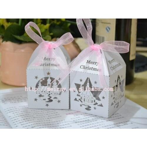 Packing White Box with Merry Christmas For Christmas Tree Ornaments