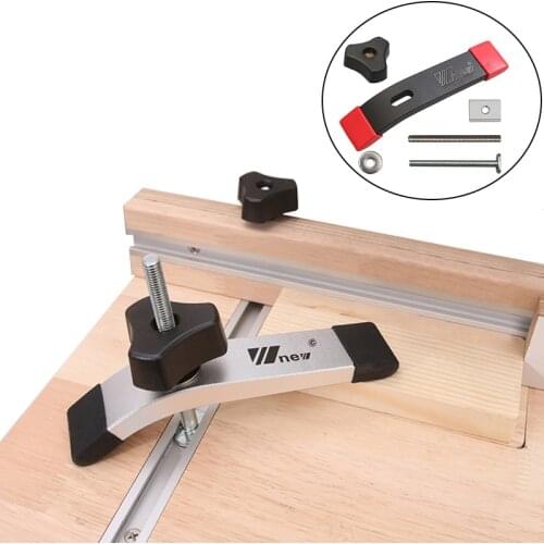 Quick Hold Down Clamp T Track Woodworking Chute Rail T Slot Miter Track Jig T Screw Table saw Fixture Slot Carpenter DIY Tool