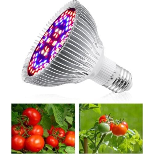 E27 LED Grow Light 30W 50W 80W Full Spectrum LED Growing Bulb for Indoor Hydroponics Flowers Plants Growth Lighting