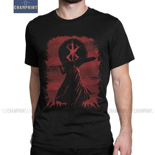 Black Swordsman Berserk T-Shirt Men Guts Manga Gatsu Sacrifice Zodd Anime Cotton Tees Short Sleeve T Shirt New Arrival Clothing