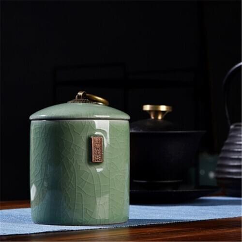 Sealed Tea Pot Ceramic Tea Storage Tank Pu'er Can Save Tea Sets Chinese 6 Styles Of Chinese Wind Jar Good Sealing Easy To Carry