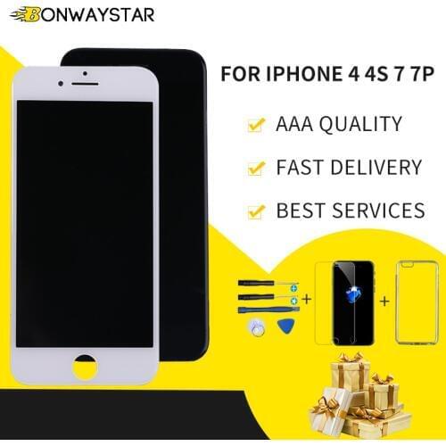 Hot-Truth LCD Display for iPhone 4 4S Touch Screen Digitizer Complete Assembly for iPhone 7 7 Plus Screen Display Replacement