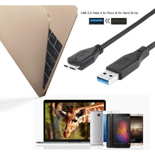 Hot High Speed 0.5m USB 3.0 Cable Type A Male to USB 3.0 Micro B Male Adapter Cable Converter for External Hard Drive Disk HDD