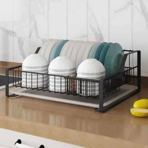 304 Stainless Steel Kitchen Shelf Black Storage Rack For Dishes And Chopsticks