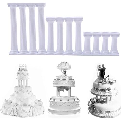Multi-storey White Grecian Pillars Birthday Cake stand Fondant Support Mold Valentines Day Wedding Cake Decoration Tools 899114