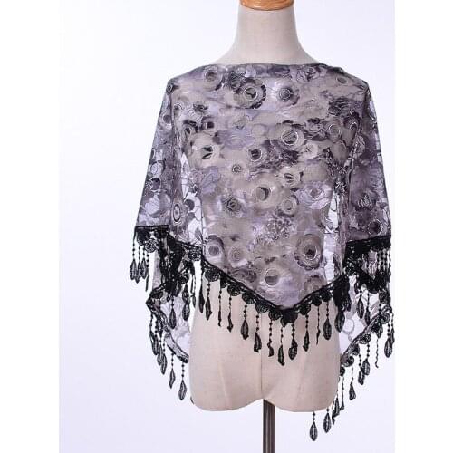 New Summer lace triangle scarf Korean version of the new lady hollow embroidery fringed screen shawl Hot