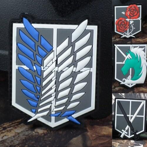 Attack on Titan Embroidery Armband Cosplay Investigative Corps Investigation Corps Armband PVC Velcro Armband Anime Accessories