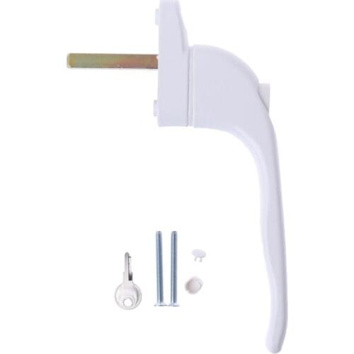 Window Handle White UPVC Universal Key Locking For Double Glazing/Security Switch/Aluminum alloy Sliding Door Turning Handle