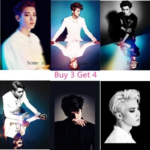 EXO Korean band Posters Wall Stickers Decoration Good Quality Prints White Coated Paper E5
