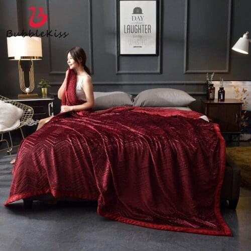 Bubble Kiss Solid Sofa Throw Blanket Modern Style Thicken Blankets For Bed Office Siesta Blanket Travel Portable Cover Blanket