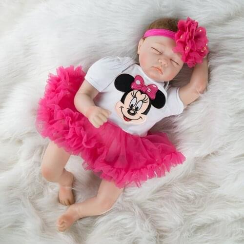 55cm Realistic Doll Bebe Reborn Morena Baby Silicone Sleeping Toys Bonecad Reslista Dolls Girl Cartoon Birthday Gift