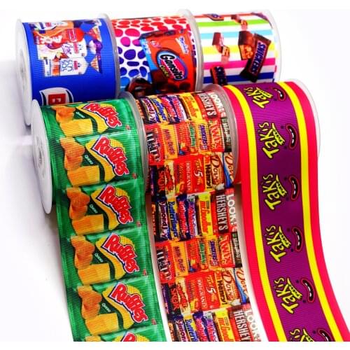 DIY Handmade Materials Printed Grosgrain Ribbon 50 Yard Per Size 19862
