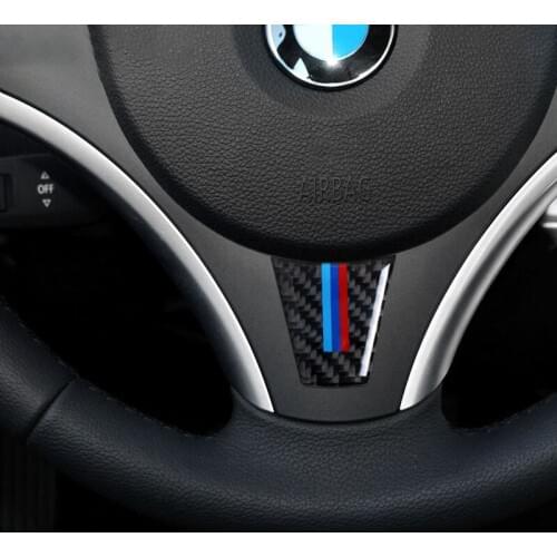 M Sport Edition Steering Wheel Carbon Fiber Car Sticker For BMW E90 E92 3 Series 2006 2007 2008 2009 2010 2011 2012 Car Styling