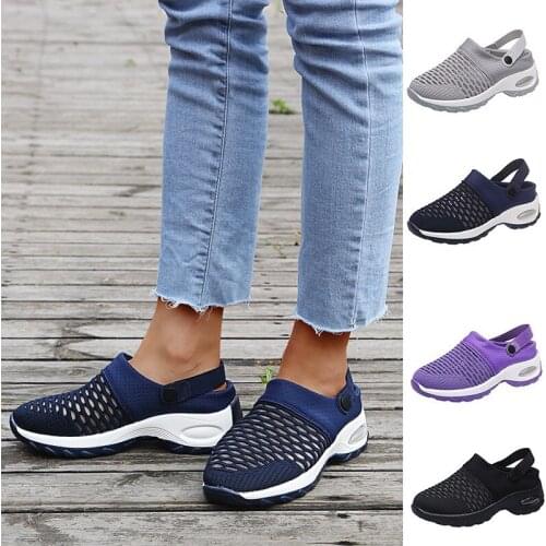Women Shoes Casual Increase Cushion Sandals Non-slip Platform Sandal For Women Breathable Mesh Outdoor Walking Slippers -40