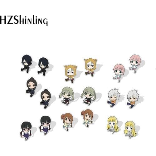 2020 New Soul Eater Not Stud Earring Anime Acrylic Earrings Resin Epoxy Handmade Jewelry