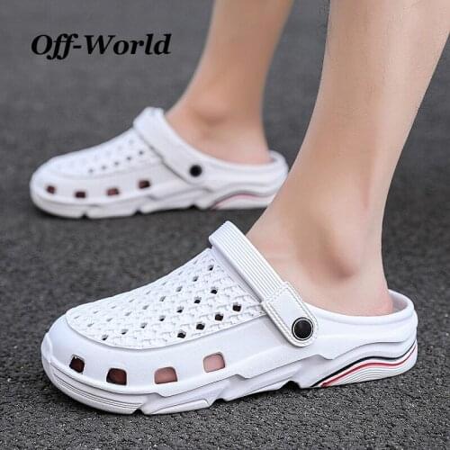 Summer Men Slippers Beach Outdoor Wading Shoes Surfing Light Flip Flops Flats Sandals Male Bathroom Slippers Garden Shoes Clogs