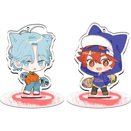 SK8 the Infinity Anime Acrylic Model Doll Keychain Hasegawa Langa Chinen Miya Decorative Ornaments Action Figure KeyingToy 9cm