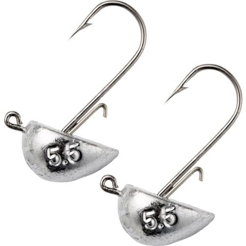 TEUKIM 10pcs 3g 4.5g 5.5g 7g Tumbler Head Hook Jig Bait Fishing Hook For Soft Lure Fishing Tackle Fishing Tackle Accessorie