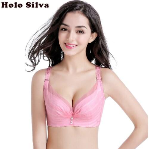 Thin Cup Sexy Lace Push Up Bra for Women Ultra Thin Adjustable Strap Underwire Underwear Minimizer Lace Busty Bra Plus Size 95BC
