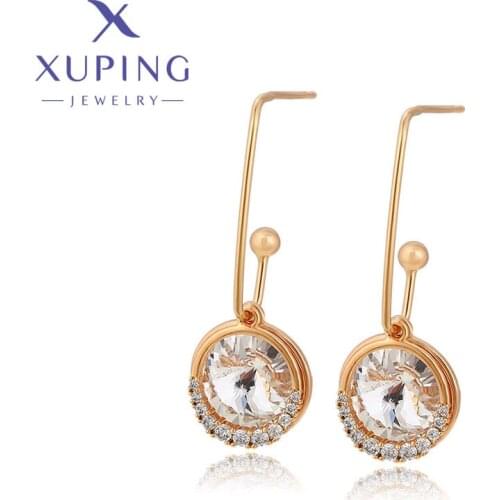 Xuping Jewelry Fashion New Arrival Round Special Style Crystal Earrings for Women A00604820