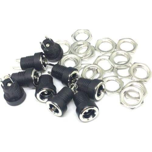 10pcs/lot DC Power adapter dc jack connector DC022B 5.5X2.5mm 5.5X2.1mm 3.5X1.3mm