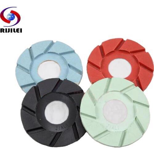RIJILEI 5 PCS/lot 3 Inch Resin Diamond Polishing Pads 100mm Grinding Terrazzo Marble Stone Concrete Floor Grinding Disc 3FP2-1